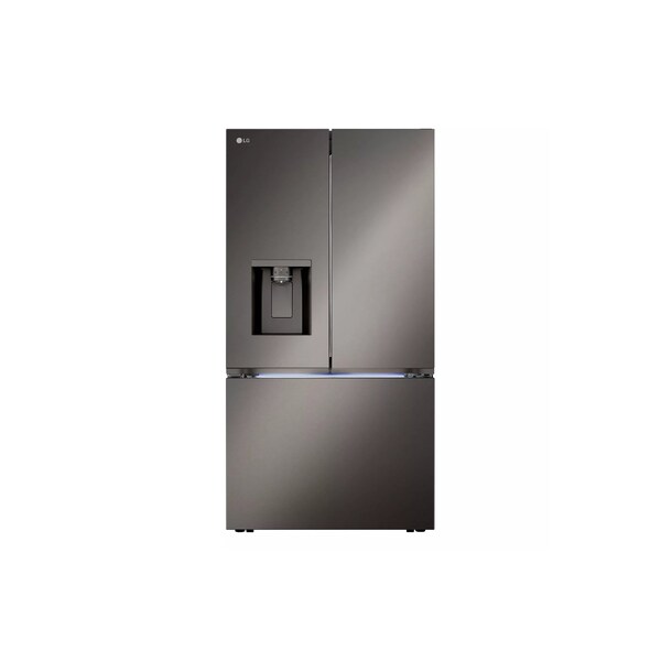 Lg 31 cu. ft. Smart French Door MAX Refrigerator with Quad Ice Maker - Black Stainless Steel LRYXS3106D - main